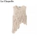 La Chapelle/La Chapelle ລະດູຮ້ອນແບບຊົນເຜົ່າແບບໃໝ່ crochet crochet hollow knitted camisole