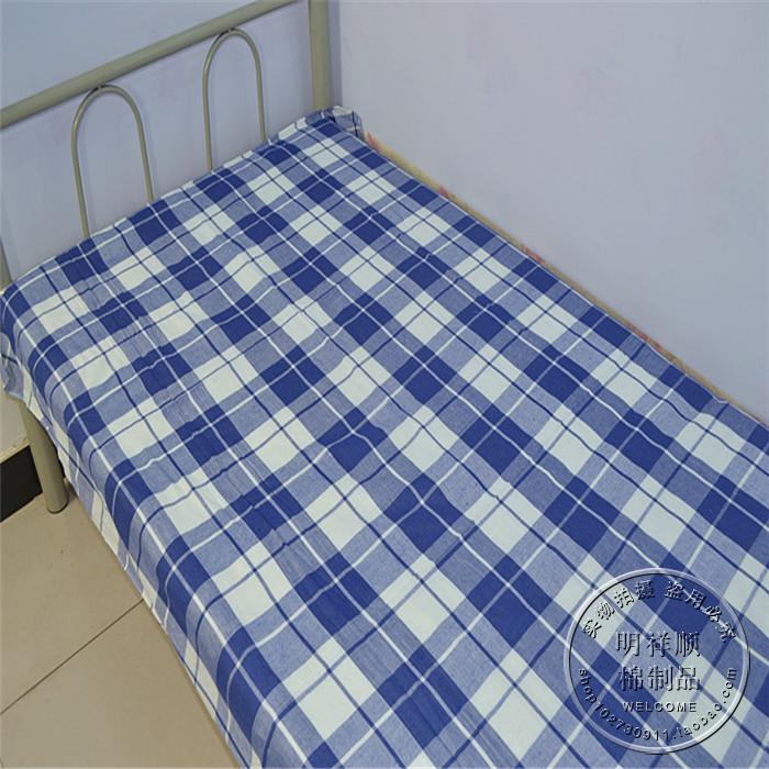 Sinh viên duy nhất màu xanh tinh khiết quilt cover đơn vị màu đào tạo quân sự sky blue quilt cover cotton duy nhất bìa giường màu xanh