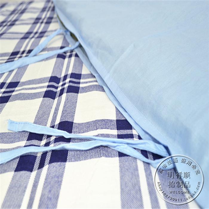 Sinh viên duy nhất màu xanh tinh khiết quilt cover đơn vị màu đào tạo quân sự sky blue quilt cover cotton duy nhất bìa giường màu xanh