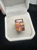 Pure natural ghost ring, 925 silver inlaid with live mouth, stone size 17*12mm, weight 7.4 grams, fidelity