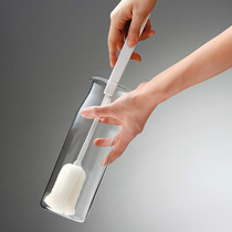 Japan Aisen Love Dyeing Lengthened Telescopic Handle Sponge Wash Cup Brushed Glass Cup Kettle Water Bottle Wash Bottle Brush