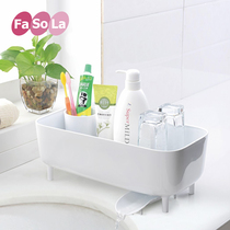 Japan FaSoLa Large Number of Drain Racks Plastic Kitchen Dishes Drain Shelve Racks Kitchen Corner Rack Bowl