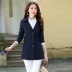 Áo gió nhỏ nữ trung dài 2020 kiểu mới 155 phụ nữ mẹ 30 tuổi 40 áo xuân cao 150cm - Trench Coat