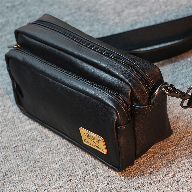 Three-box trendy men's single shoulder bag 2021 new Korean version fashion skew satchel for men and women casual