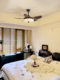 Medieval style walnut color bedroom fan lamp French retro living room and dining room silent high-end ceiling fan lamp