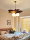 Rattan Chandelier, Retro Medieval Bedroom Chandelier, Restaurant Bar Study Magic Bean Lamp, Japanese-Style Homestay Style Solid Wood Chandelier
