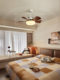 French-Style Vintage Dining Room and Study Fan Light, Bauhaus Cream-Style Children's Room Silent Eye-Protection Ceiling Fan Light