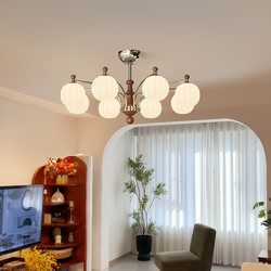 French-Style Vintage Living Room Chandelier 2626 New Model Retro Solid Wood High-End Lighting Fixtures Bedroom Eye-Protection Chandelier