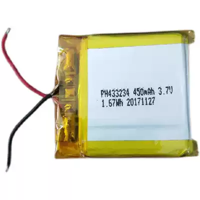 Latest arrival Brand new small polymer rechargeable lithium battery Model 433234 Capacity 450mah 5 starting shots