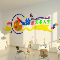 Painting Room Placement Fine Art Classroom Art Training Courses Educational Institutions School Kindergarten Wall Wall Decoration Cultural Ring Tron