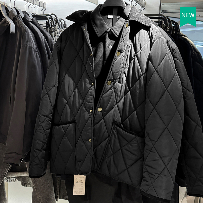 Cabinet 529! New Autumn and Winter Men's Clothing, Color-Blocked Collar, Quilted Cotton Jacket, Loose-Fitting Padded Coat 3286503 800