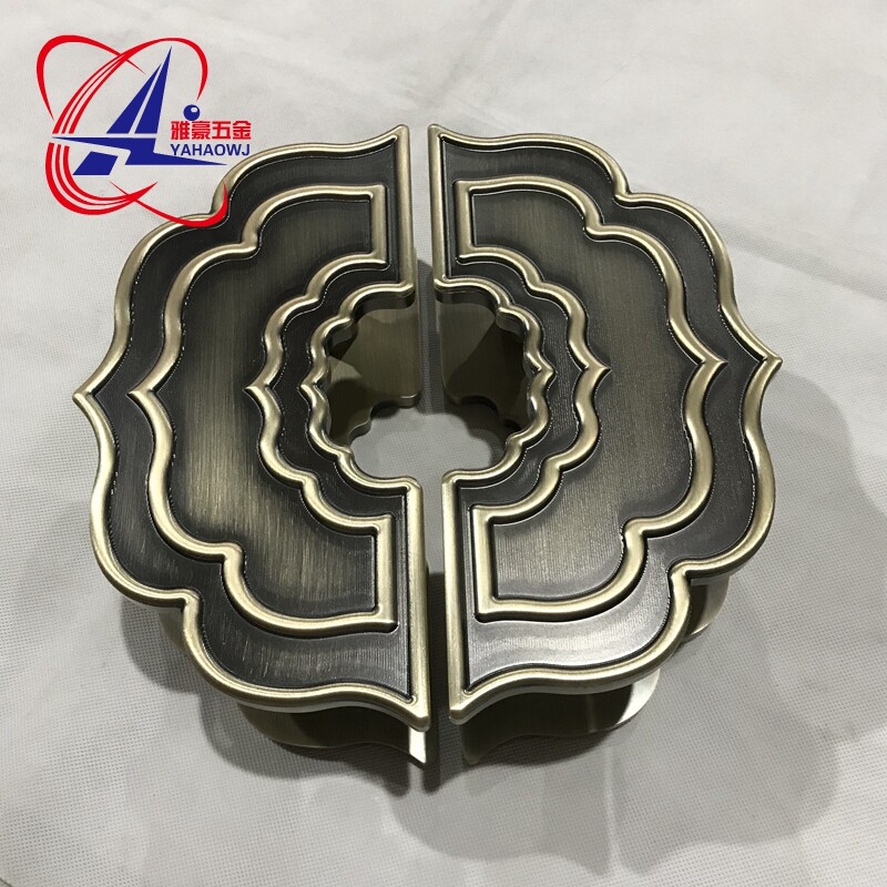 Imitation ancient large door handle Chinese black handle glass door handle wood door handle semi-circular large door handle