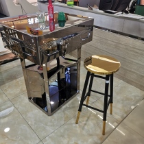 New bar table sofa card seat table stool bar chair luminous stainless steel loose table coffee table card seat marble