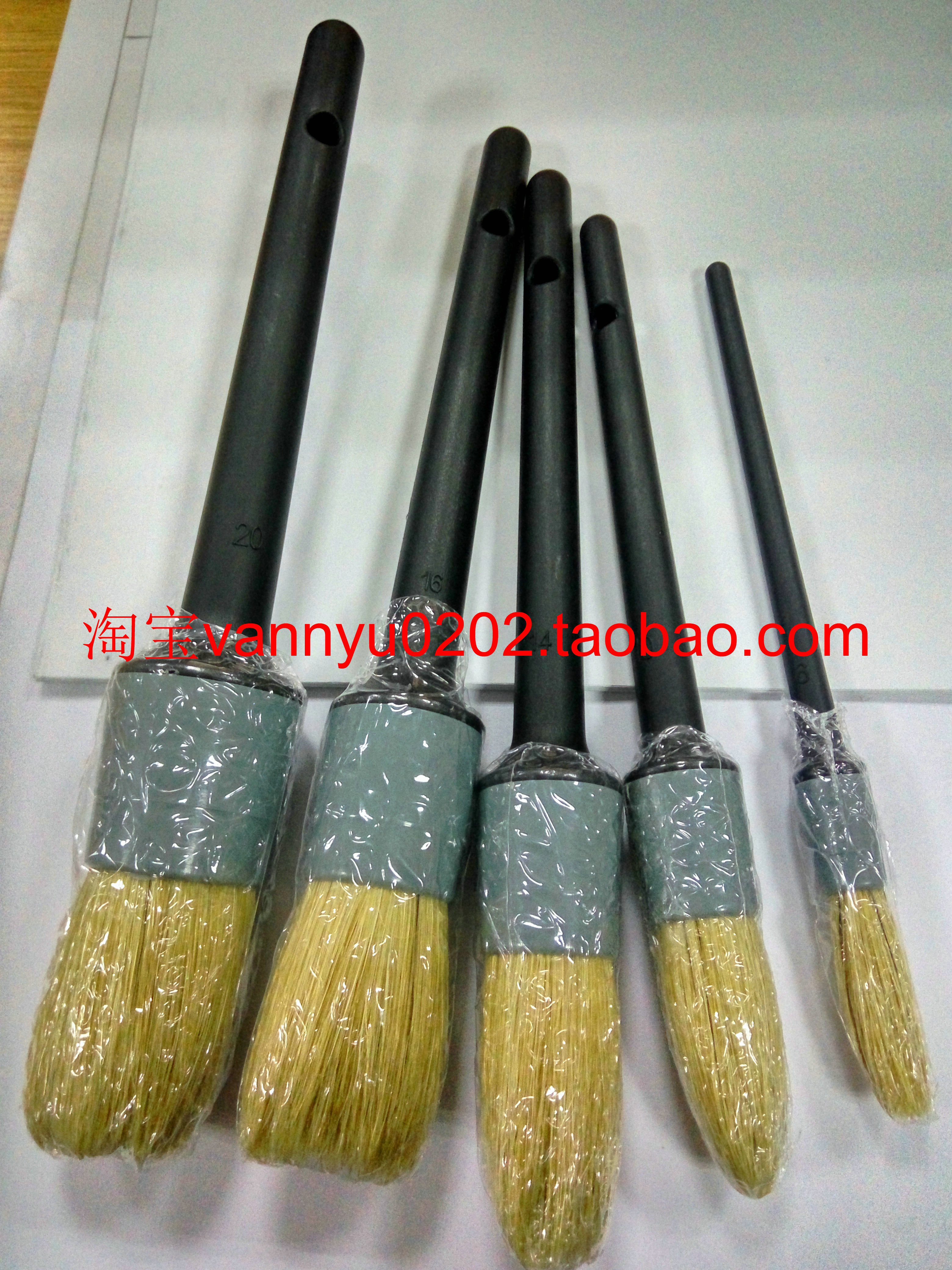 European and American quality plastic handle car wash car beauty details brush car wash bristle outlet cleaning round head brush wax altar