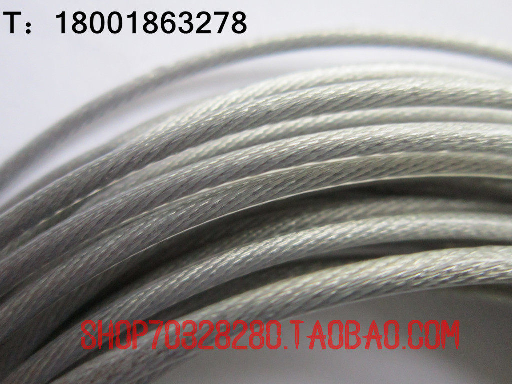 Transparent plastic-coated galvanized steel wire rope Plastic-coated 7*7 steel wire rope 2 packs 2 5mm total diameter 2 5mm