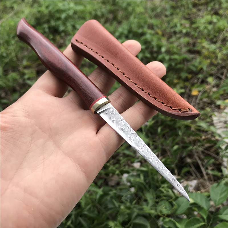 Special food engraving knife main knife chef fruit engraving knife carved knife Damascus steel water fruit knife