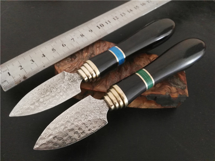 Pu'er tea road Tea knife tea Cone tea needle handmade Damascus steel straight knife open tea brick tea cake tool