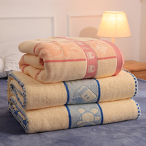Cotton thickened towel quilt Single double line blanket Cotton towel blanket blanket blanket Student sheets Summer cool quilt Summer quilt
