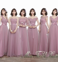 Bridesmaid dress 2020 new bridesmaid group sisters dress thin and long fairy quality small dress bridesmaid dress short