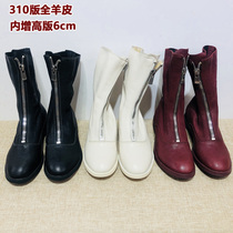  guidi boots womens 310 front zipper Martin boots mid-tube skinny boots leather short boots inner increase ghost emperor spring and Autumn single boots