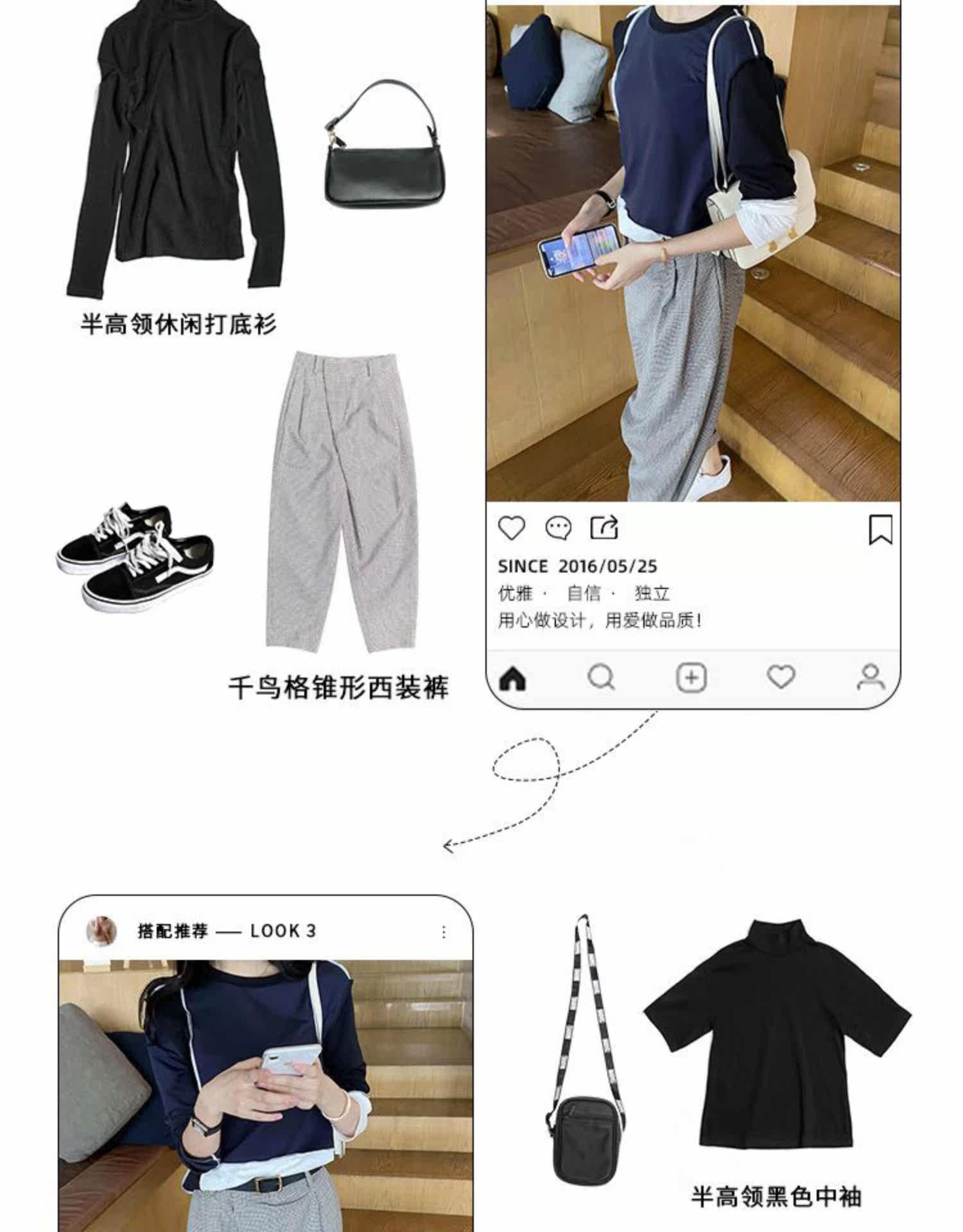 High-waisted, petite, retro checkered conical suit pants for women in the 2022 autumn, with a loose 9-inch Harem design pic 14