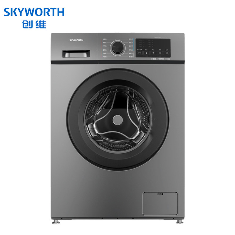 创维10KG滚筒洗衣机高端大气上档次家用滚筒洗衣机XQG100-A09RBQ钛灰银 （1018升级款)