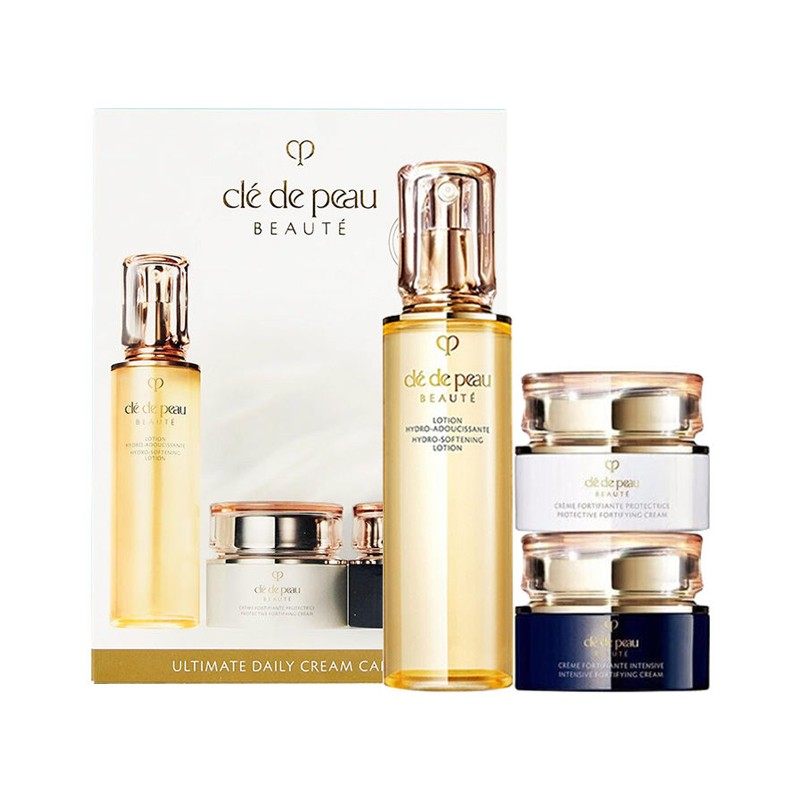 日本 肌肤之钥CPB日间防护霜夜间防护霜三件套 日霜50ml晚霜50ml保湿170ml