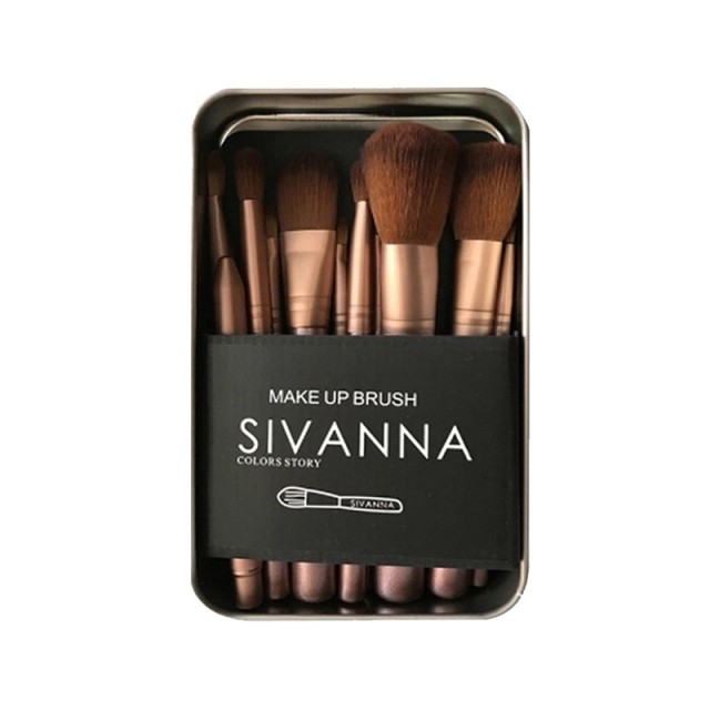 泰国 思薇娜/sivanna化妆刷12件套(香槟色)