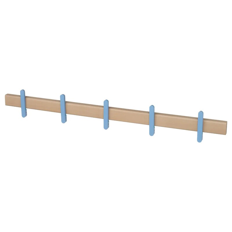 Ikea Ps2026 5-Hook Hanging Rod, Wall-Mounted, No-Drill Storage, Home Use for Organizing Clothes, Hats, and Miscellaneous Items