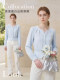 Ruomei·Yisha Bufe 2026 Spring New Style Elegant Slimming V-Neck Shirt Style Long Sleeve Ol Design