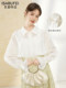 [Yueshan]New Style Sun Protection Shirt with Organza Jacquard Texture, Pearl Button Closure, Conceals Body Flaws and Makes You Look Slimmer