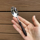 Wooden handle 304 stainless steel light luxury Japanese mixing spoon