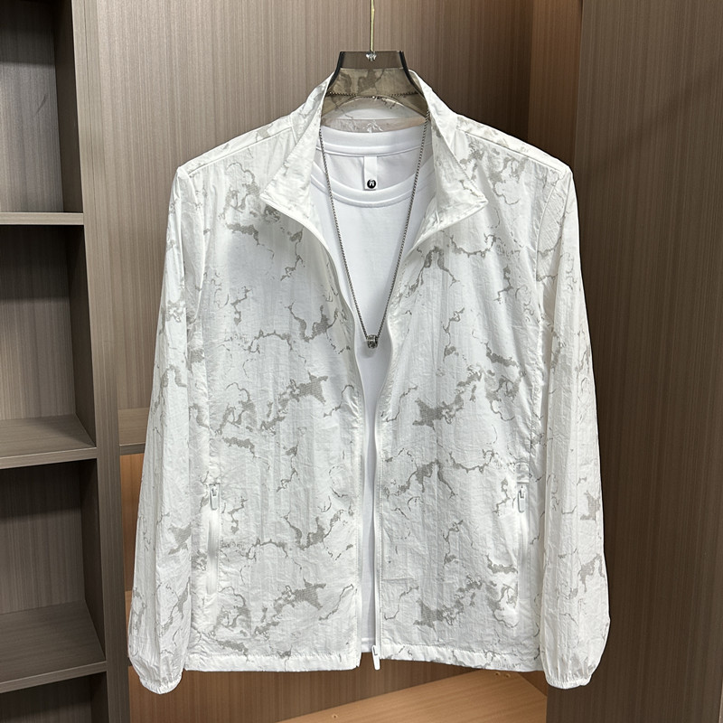 Summer New Lightweight Stand-Up Collar Sun Protection Jacket Men's Outdoor Sports Casual Breathable Camouflage Skin Jacket