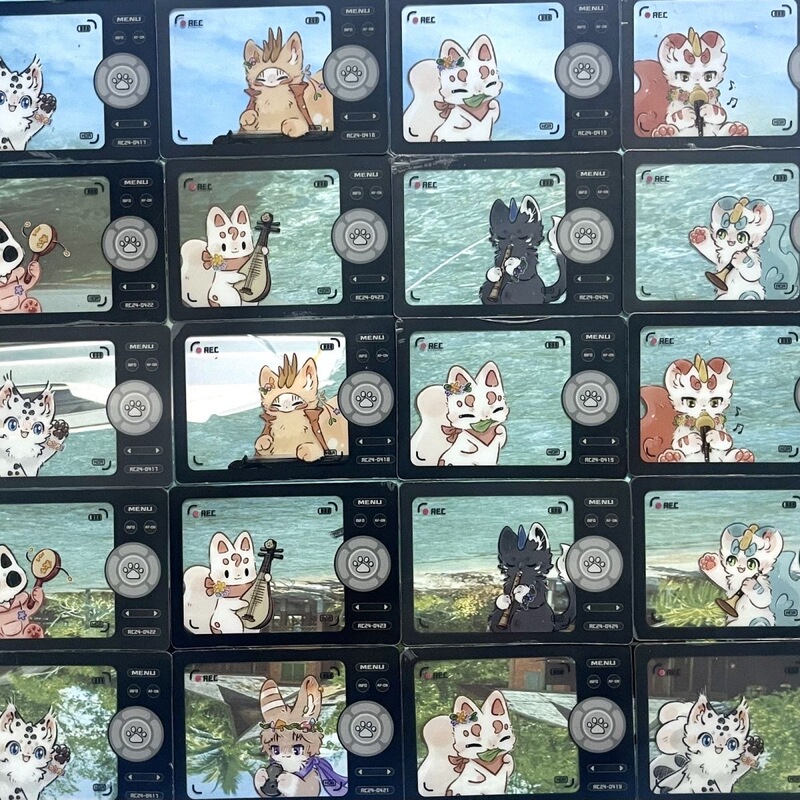 Official Edition - There Be Beasts Furball Music Carnival - Transparent Card Series Bai Ze Four-Like Listening to Chaos