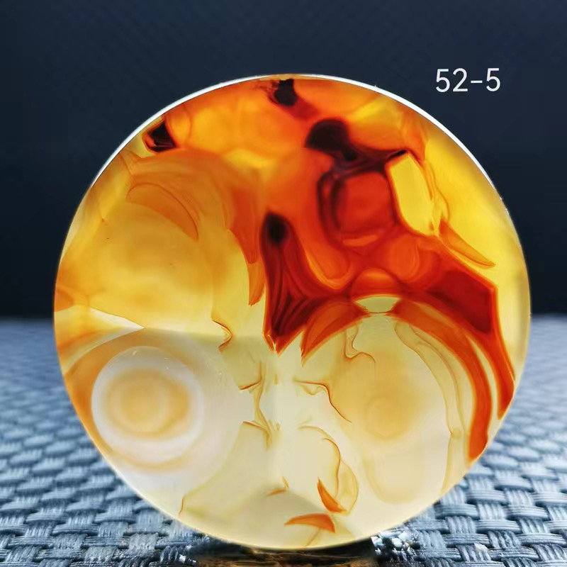 Brazilian Agate Figurine Slice Pendant Necklace Pendant Hand-Held Ornament Agate Decoration Wild Agate Stone