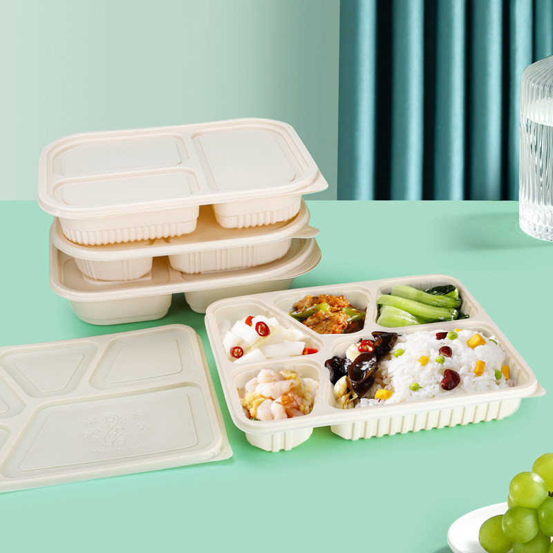 Disposable Meal Kit Takeaway Boxed With Light Corn Starch Dogg Packs Box Bowls Commercial Suit With Lid