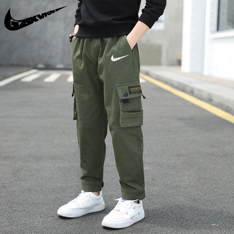 Nicton Tide Boys and Girls in Big Children Clothing 2022 New Spring Fall Summer Workwear Leisure Pants