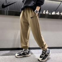 Nike ston male and female bunches pants 2022 spring fall new childrens baby casual knit sports long pants