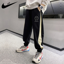 Nike Ton Tide men and womens childrens bunches Knitwear CUHK Childrens clothes spring autumn season 2022 new casual sports sweatpants