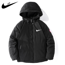 Nike Ton Tide Men & Women Childrens Down Clothes 2021 New CUHK Childrens Dress White Duck Suede Great Goose Ocean Winter Jacket