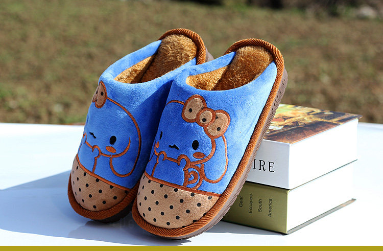 Pantoufles enfants en suède pour hiver - semelle caoutchouc - Ref 1009195 Image 20