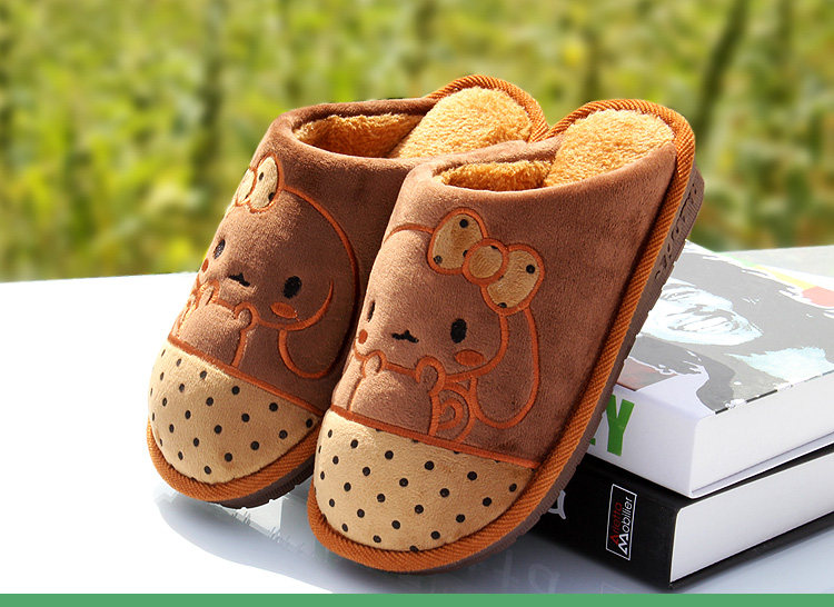 Pantoufles enfants en suède pour hiver - semelle caoutchouc - Ref 1009195 Image 23