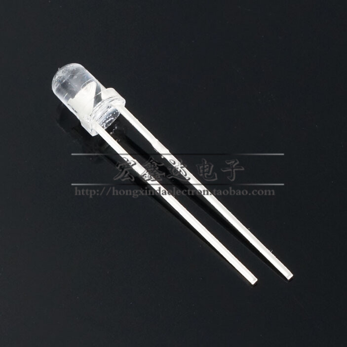 1K装 3MM白发蓝 F3 蓝光 蓝色 LED发光二极管 短脚 1000只=20元