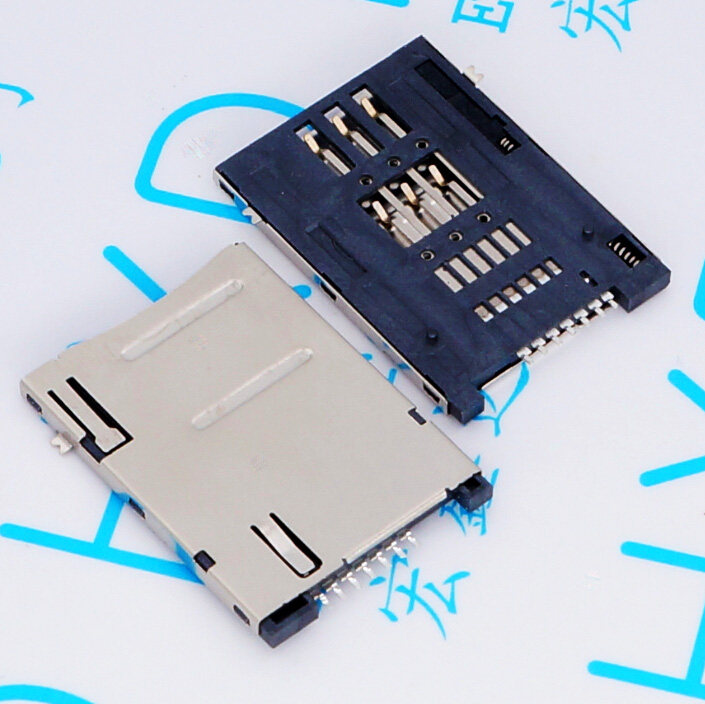 6 1 SIM cassette card slot 6PIN SIM self-play communication card holder SIM cassette self-bomb cassette-Taobao