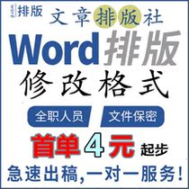 word typesetting generation doing typing service modification format literature adjustment pdf conversion typing entry form finishing