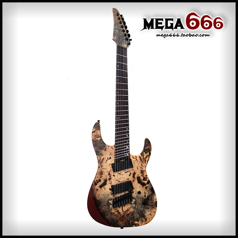 (mega666)American Legator N7FX Electric Guitar Fan Fret 7-string Buckeye Tumor Veneer