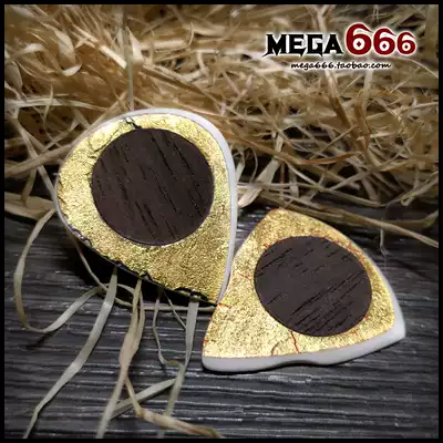 (mega666)GEARXXX handmade pick gold foil electric guitar pick GEAR XXX gift
