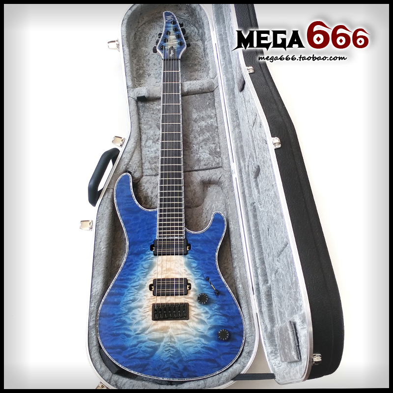 (mega666 )Polish Mayones Regius 7 Quilted 4A 7 String Electric Guitar