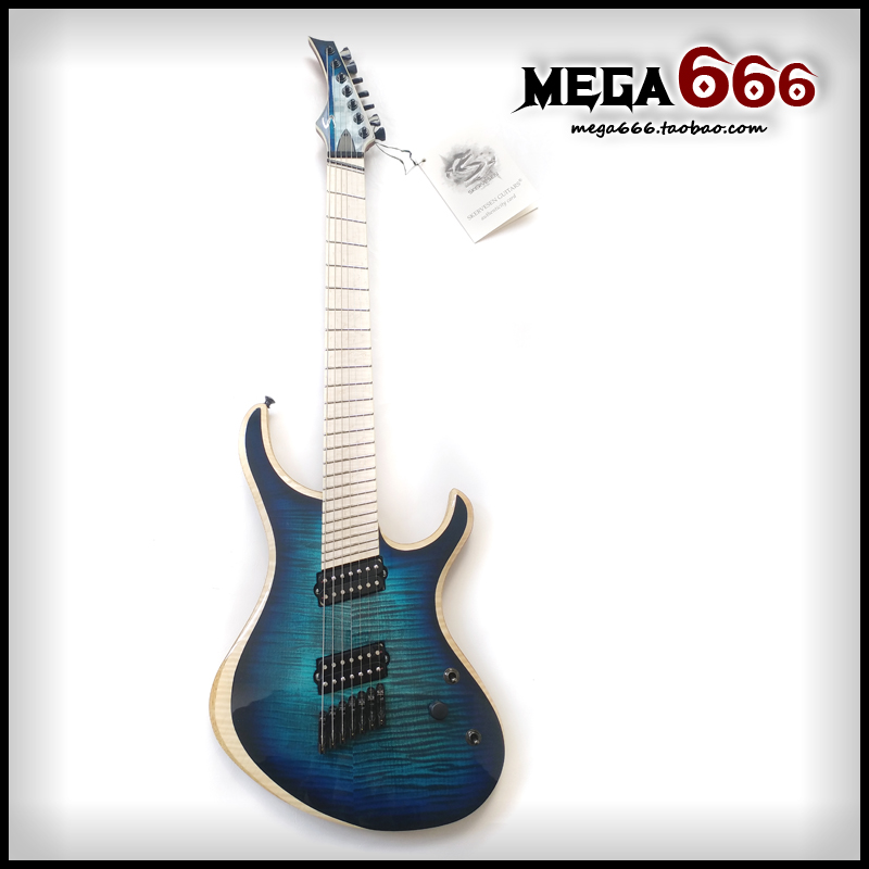 (mega666) Polish artisanal Skervesen Lizard 7 FF fan 7 string electric guitar
