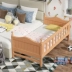 Beech Children Bed 60 Broadband Guardrail Children Flat Access Bed Tăng Giường nối Giường Mở rộng Giường Yanbian Nối liền mạch - Giường